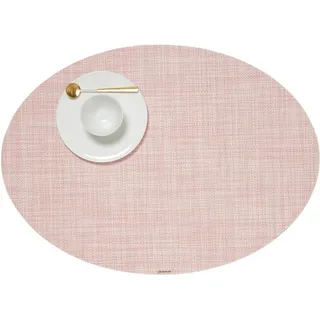 Chilewich, Tischset, Mini Basketweave Tischset Blush oval (1 Stk., 49.50 x 36 cm)