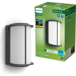 Philips Außenwandleuchte Metall 24,0 cm spritzwassergeschützt 4,3 W anthrazit