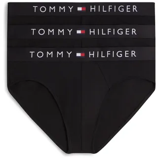 Slip, Herren, Gr. L (52), schwarz, Jersey, Obermaterial: 95% Baumwolle, 5% Elasthan, TOMMY HILFIGER UNDERWEAR, körpernah, Unterhosen Slip
