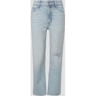 s.Oliver - Cropped Jeans Karolin / Regular Fit / High Rise / Straight Leg / Pailletten-Detail, Damen, blau, 40