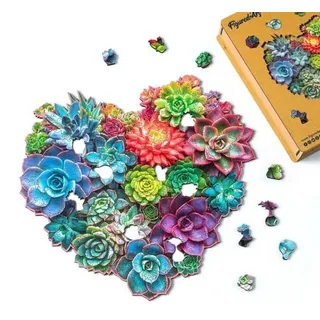 ap commerce FiguredArt WP-FA1019 - Holzpuzzle Erwachsene - Saftiges Herz, 200 Teile, 29x27,8 cm