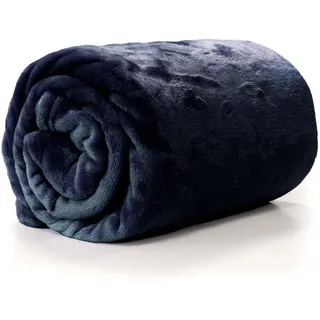 Unique Living  Decke Enzo 130x180cm Dunkelblau