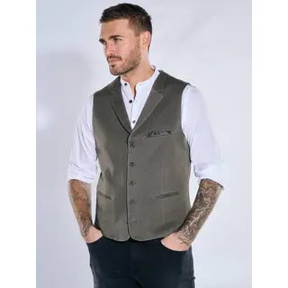 emilio adani Herren Sakko-Weste mit Reverskragen Braun slim fit uni Reverskragen - 52