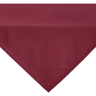 Erwin Müller Tischwäsche, Mitteldecke, Tischdecke Uni, Krefeld weinrot Größe 80x80 cm - fleckabweisend, schmutzunempfindlich und leicht zu reinigen, Leinen-Optik (weitere Farben, Größen)