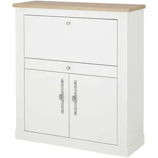 OTTO home Sekretär Westminster, PC-Schrank mit klappbarer Tischplatte, Schreibtisch, Home-Office-Schreibtisch, Monitor-/Laptopfach, mit Kabelkanal weiß