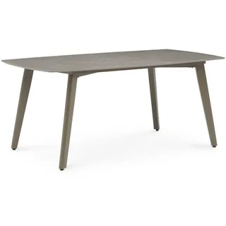 Idimex Meza Gartentisch 180 x 90 x 75 cm Champagner