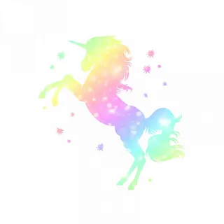 218 Wandtattoo Einhorn bunt Regenbogen Sterne Größe 600 x 600 mm - in 4 Größen - Kinderzimmer Sticker Wandaufkleber Wanddeko Wandbild
