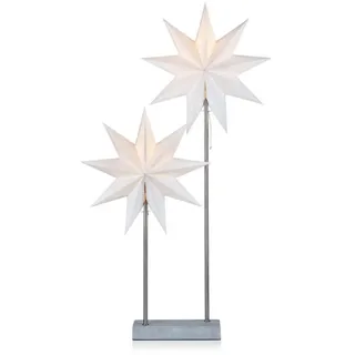 Markslöjd 703867 - Weihnachtsdeko DUVA 2xE14/25W/230V grau - Grau/Weiß