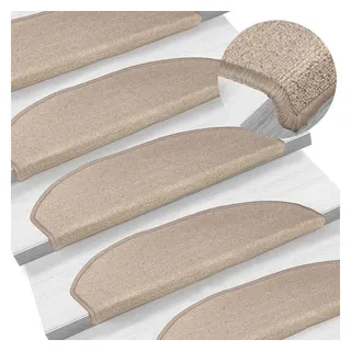 vidaXL Stufenmatte 56 x 17 cm Taupe Halbrund