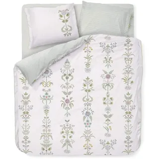 PiP Studio Bettwäsche Hiedra Cremefarben Tropisch Blüten Blumen Farne Wurzeln Früchte Muscheln Knospen, Größe:155 cm x 220 cm