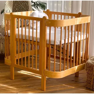 Casa Padrino Luxus Massivholz Babybett Naturfarben 95 cm