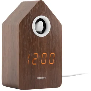 Karlsson Wecker Cuckoo Led - Dunkelbraun - 6x9x15.3cm