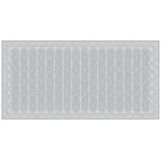 Bilderdepot24 Teppich Teppich Vinyl Flur Küche Muster Vintage funktional lang modern, Läufer - grau glatt, nass wischbar (Schmutz, Tierhaare) Saugroboter & Bodenheizung geeignet grau 140 cm x 70 cm