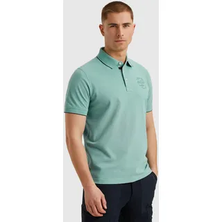 Poloshirt PME LEGEND "Short sleeve polo stretch pique package", Herren, Gr. 5XL, blau (cameo blau), Jersey, Obermaterial: 96% Baumwolle, 4% Elasthan, unifarben, regular fit taillenbedeckt, Shirts, mit Schriftzug