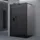 Walk-In-Dusche 90 x 200 cm schwarz Sicherheitsglas Bremen01VG