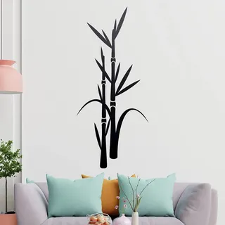 Bambus - Pflanze - Dekoration Wandtattoo in 6 Größen - Wandaufkleber Wall Sticker - Dekoration, Küche, Wohnzimmer, Schlafzimmer, Badezimmer