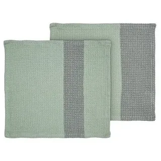 BLOMUS Spültücher 2er Set -GANO- | Spültuch aus 100 % Baumwolle | Küchenlappen für Küche und Haushalt | Saugfähig & strapazierfähig | Desert Sage | 25 x 25 cm