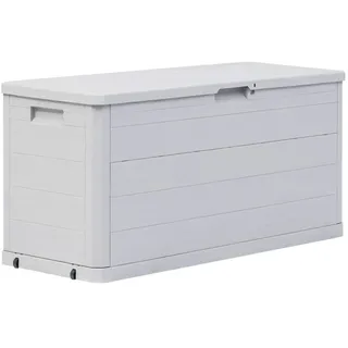 Ailgely Garten Aufbewahrungsbox Outdoor Box Wasserdicht Gartenbox Auflagenbox, Kissenbox für Garten Balkon und kleine Flächen Hellgrau 280 L