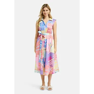Milano Italy Sommerkleid mit Bindegürtel bunt 44
