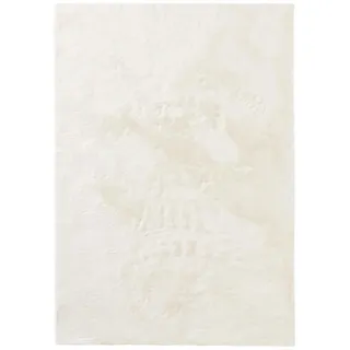 benuta basic Furry Fellteppich 160 x 230 cm Weiß