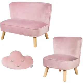 KINDERSOFA 3er-Set rosa / mauve