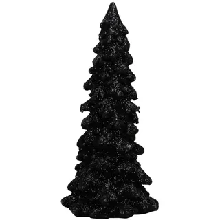 Posiwio Tannenbaum 'Shiny' Schwarz Glitzer H15cm Dekotanne Dekobaum 6 x 6 x 15 cm Weihnachten