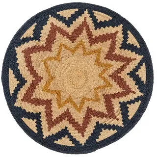Teppich Sahara, benuta, rund, Höhe: 5 mm, Kunstfaser, Berber, Ethno-Style, Wohnzimmer bunt