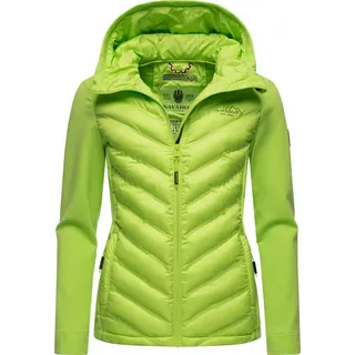 Outdoorjacke NAVAHOO "Nimm Mich Mit" Gr. XS (34), grün (apfelgrün) Damen Jacken Kurze stylische Übergangsjacke mit Kapuze