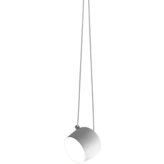 Flos Aim Small Sospensione Deckenleuchte LED aus Aluminium und Polycarbonat in der Farbe Weiß 16Watt, Maße: 17cm x 17cm x 14,9cm, F0095009