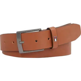 Ledergürtel TOMMY HILFIGER "Adan New Leather 3,5cm" Gr. 105, braun (tan) Damen Gürtel Accessoires mit Logoprägung