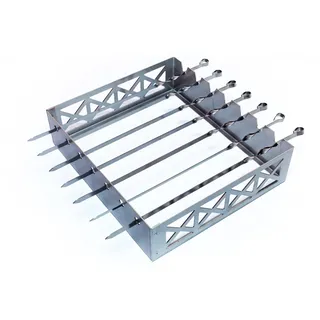 Mangal Spießaufsatz 400x350mm,BBQ,Kebabgrill,Spießgrill,Grillset mit 7 Spießen