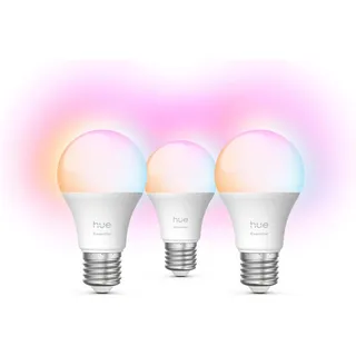 Philips Hue, Leuchtmittel, Essential White & Color Ambiance (E27, 806 lm, 3x)