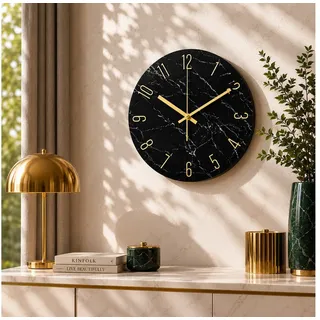 wall-art K&L Wall Art 30,0cm Quarz Wanduhr schwarz/weiß