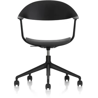 Vitra - Mynt Bürostuhl Fünfsterngestell, basic dark / tiefschwarz (Rollen für Hartboden)