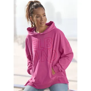 Kapuzensweatshirt ELBSAND "Lioba" Gr. XXL (44), pink Damen Sweatshirts im Oversize-Fit
