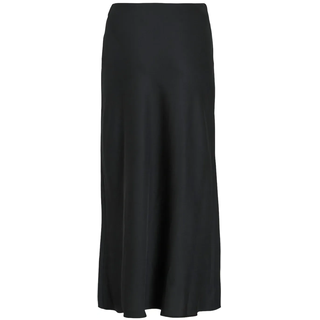Maxirock VILA "VIELLETTE HW LONG SKIRT - NOOS", Damen, Gr. 40, schwarz, Web, Obermaterial: 100% Polyester, unifarben, Basic schmal wadenlang, Röcke Maxirock, Kunstfaser