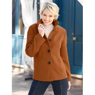 Langjacke CLASSIC BASICS, Damen, Gr. 42, braun (cognac), 100% Polyester, unifarben, Jacken Langjacke