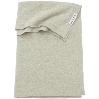 MEYCO Babydecke 100x150cm gestrickt Knit Basic Kuscheldecke Sand Melange