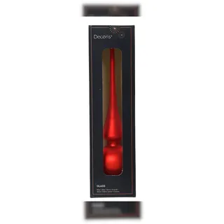 Christmas Decorations Christbaumspitze Glas 26cm weihnachtsrot matt