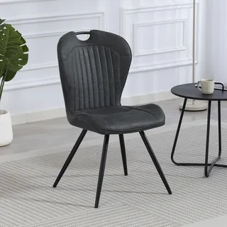 Duo Collection Esszimmerstuhl Zoe Polyester grau 4er Set