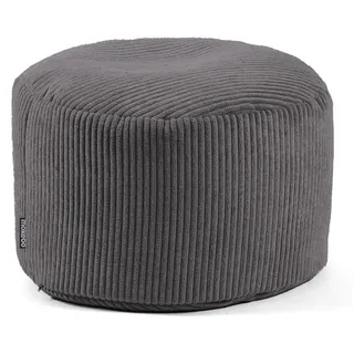 mokebo Pouf Cord 50 x 30 x 50 cm Anthrazit