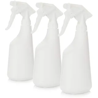com-four® 3x Blumensprüher - Sprühflasche zur Bewässerung von Pflanzen - Wassersprühflasche mit 28/400 Gewinde für Mineralöl, Heizöl, Benzoyl, verdünnten Säuren und Laugen