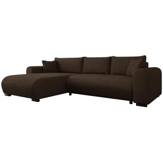 Mirjan24 Ecksofa Merkos Cord, mit Schlaffunktion und Bettkasten, Wohnlandschaft, Bettfunktion L-Form Sofa, Ottomane universell Poso 06)