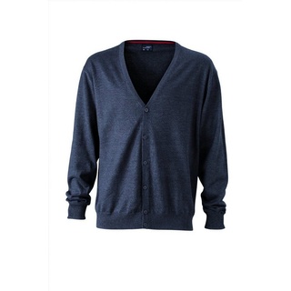 James & Nicholson Cardigan JN 661 Herren V-Neck Cardigan Leichte Strickqualität grau XL