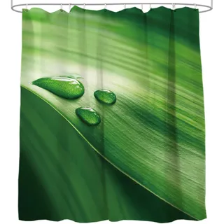 Sanilo Duschvorhang Green Leaf 180 x 200 cm grün