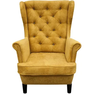 Ohrensessel Sessel Giallo Polstersessel Skandinavisch Gewebe Gelb Grau Andere 14