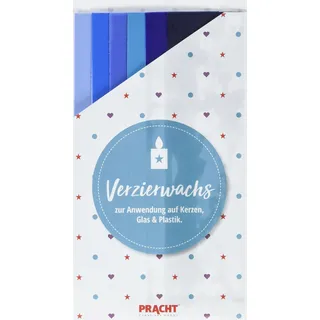 Pracht Creatives Hobby 7050-175 Verzierwachsplatten Mix, 6 halbe Platten, ca. 200 x 50 x 0,5 mm, Wachsplatten zum Modellieren und Verzieren von Kerzen