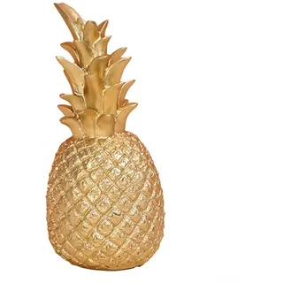 Stilvolle Ananas-Ornamente aus Kunstharz für Bücherregale und Esstische, eleganter Akzent für Zuhause (mittelgoldfarben)