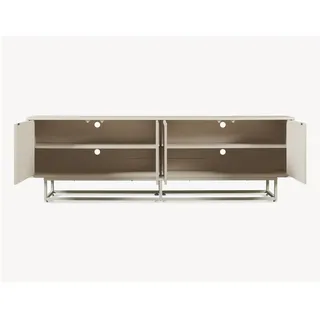 [en.casa] Lowboard Boxholm mit 4 Türen 180x30x56 cm Sandfarben [en.casa]
