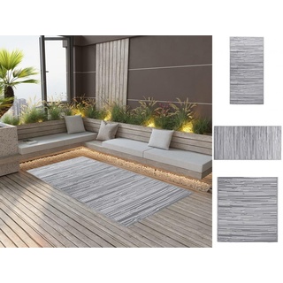 Teppich Teppich Terrasse Camping Outdoor draußen Vorzelt Grau 160x230 cm Kunst, vidaXL, Höhe: 230 mm grau